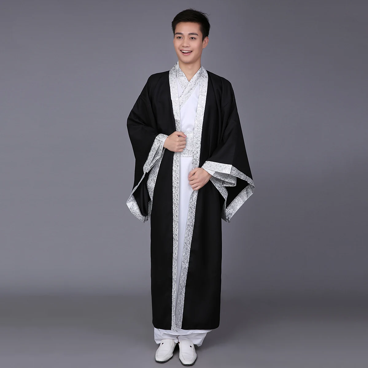 Китайский Стиль Парная одежда цвет синий черный Большие размеры в стиле ханьфу