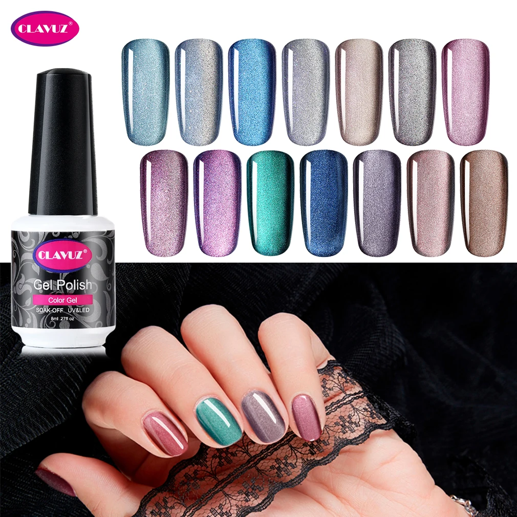 CLAVUZ 8 мл 5D Гель-лак кошачий глаз замочить от УФ светодиодный лак для ногтей