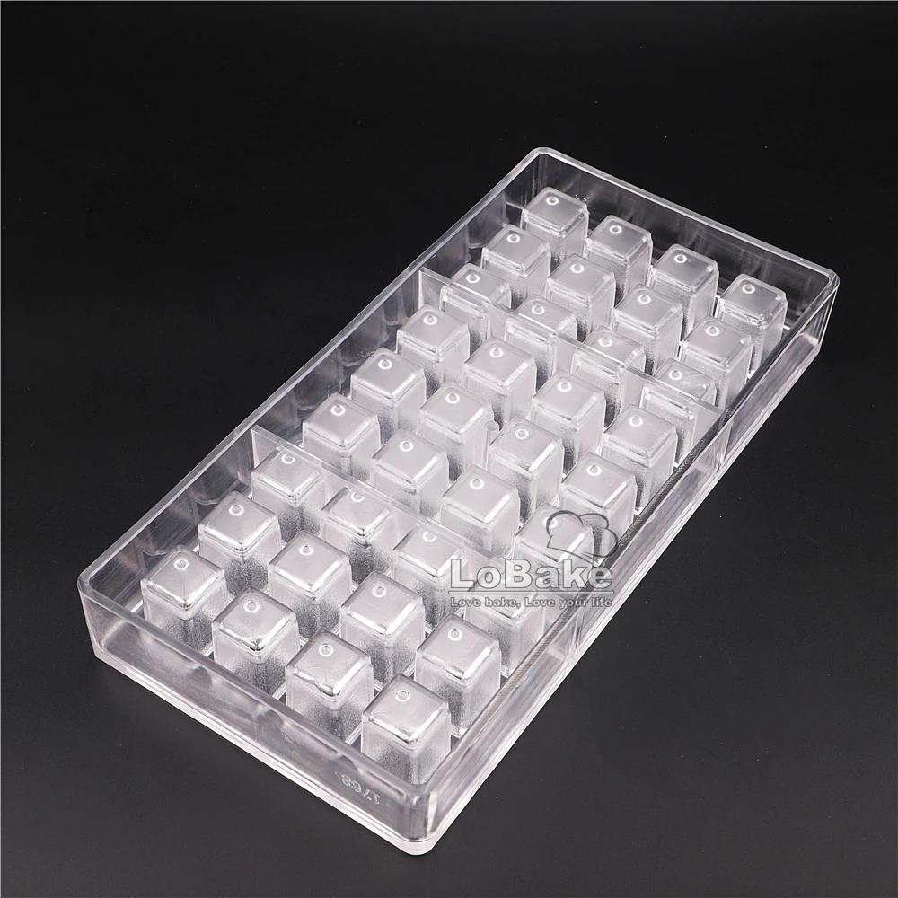 36 cavities square long stick cube polycarbonate PC chocolate mold sweet ice mould candy making molds tools DIY bakery | Дом и сад