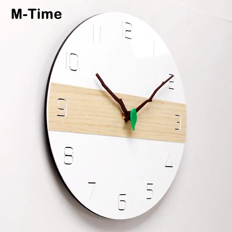 Минималистический современный дизайн настенные часы кухня искусство личность