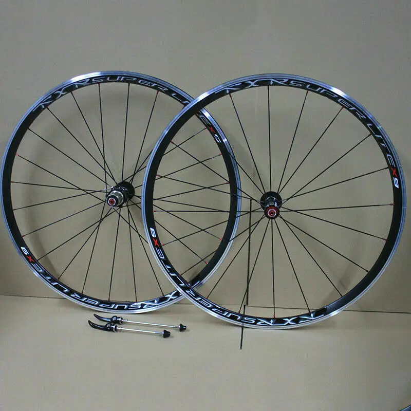 700c Road Bike wheelset carbon Hub Wheel set Clincher 7-11 Speed V Brake Aluminium Wheelsets Bicycle Wheels Rims | Спорт и