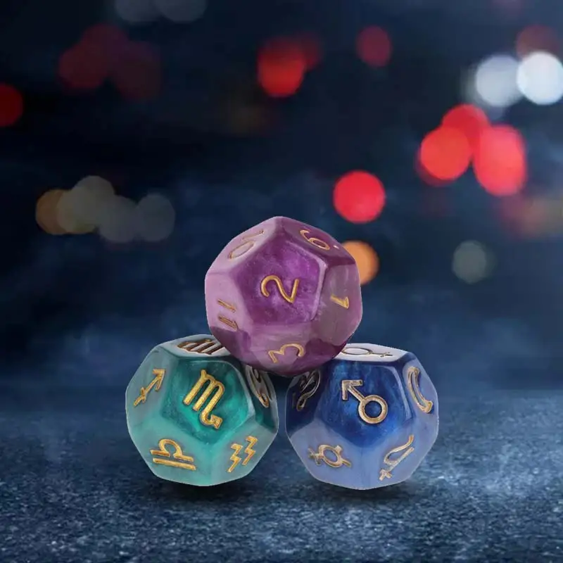 3 шт. 12 й кубика Астрология Таро Созвездие Гадания и предсказания горячая