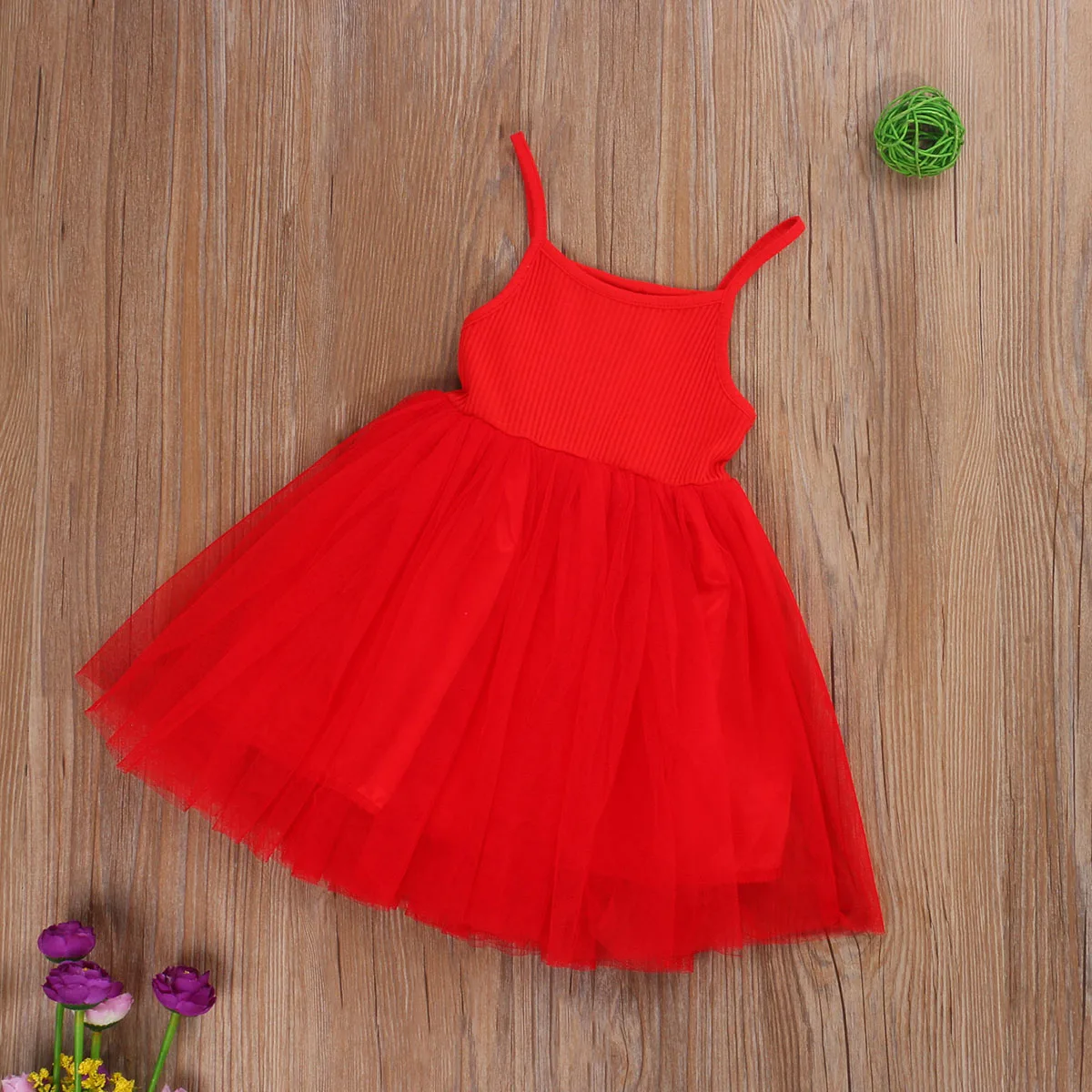 

1-5Y Summer Toddler Kids Baby Girls Cute Dress 4 Colors Solid Sleeveless Lace Knee Length Tutu Sundress Outfits