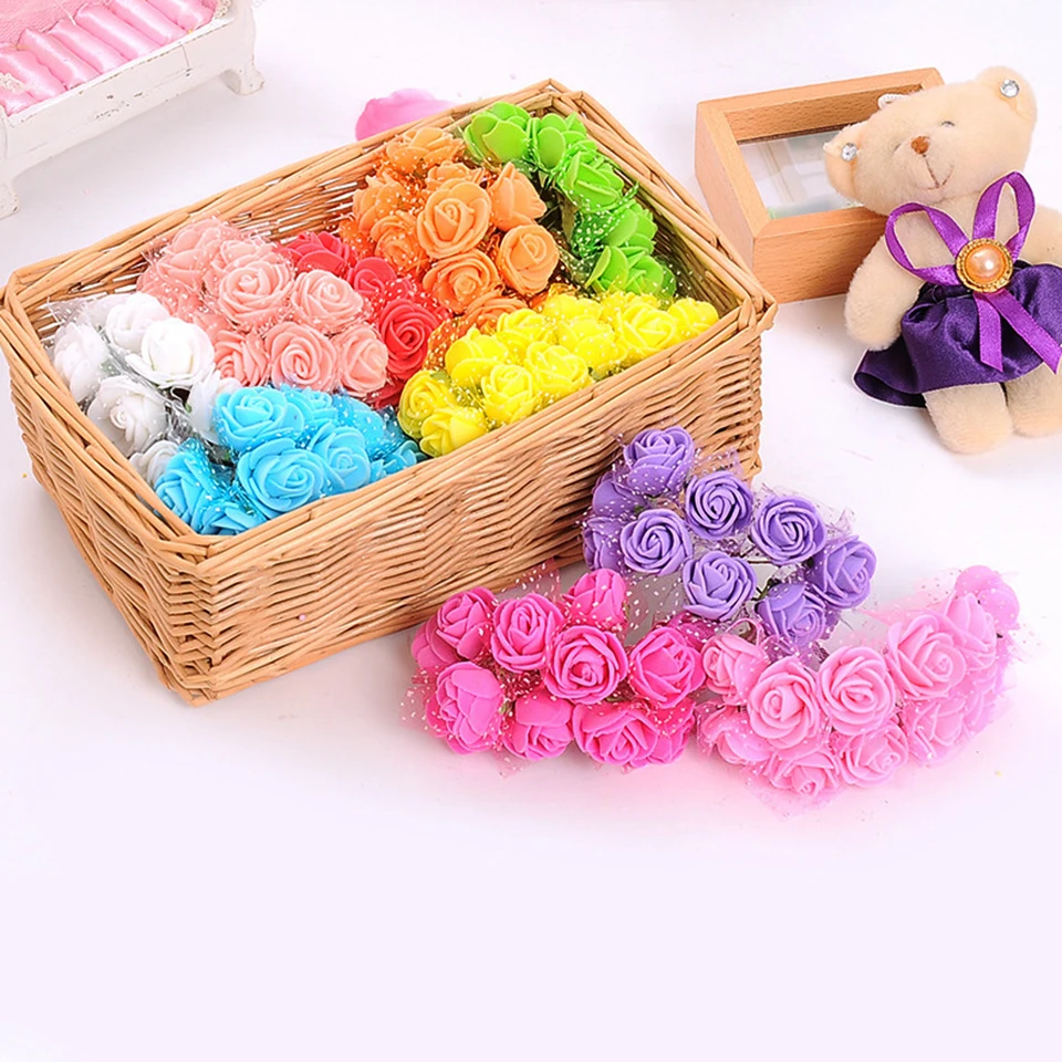 Tronzo розы из пеноматериала 144 шт 2 см мини ПЭ искусственный цветок день Святого