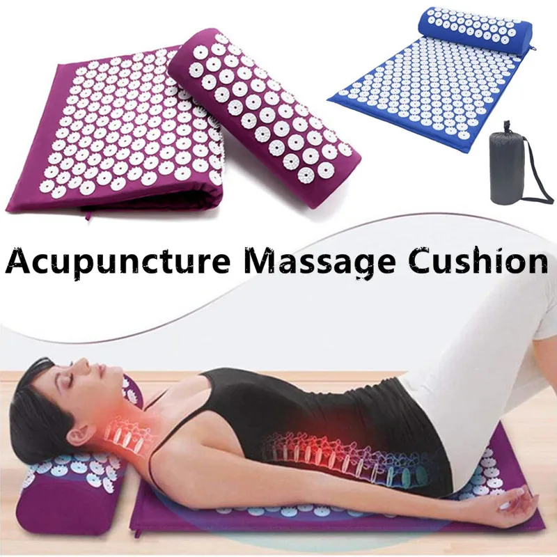 

New Massager Cushion And Pillow Acupuncture Mat Acupressure Relieve Stress Back Body Pain Spike Mat Massage Yoga Mat