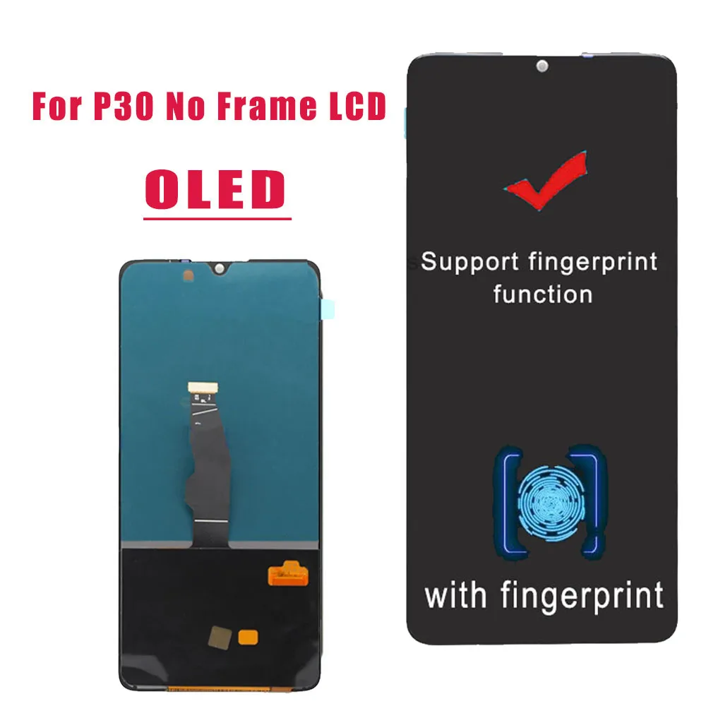 Piezas de Repuesto de digitalizador de pantalla t&aacute;ctil LCD para HUAWEI P30, ELE-L29, ELE-L09, ELE-AL00-4