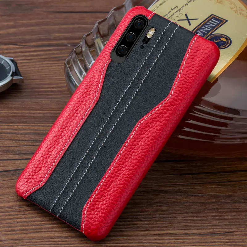 Чехол для телефона из натуральной кожи huawei p20 p30 p10 lite pro противоударный чехол