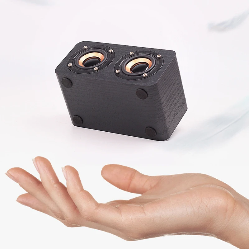 Винтажная деревянная мини bluetooth колонка беспроводные компьютерные колонки