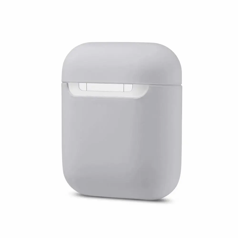 gray Чехол для AirPods, силиконовый, Bluetooth, беспроводной чехол для наушников, для Apple Airpods 2, защитный чехол, аксессуары для кожи, зарядная коробка, 1 шт - Цвет: gray