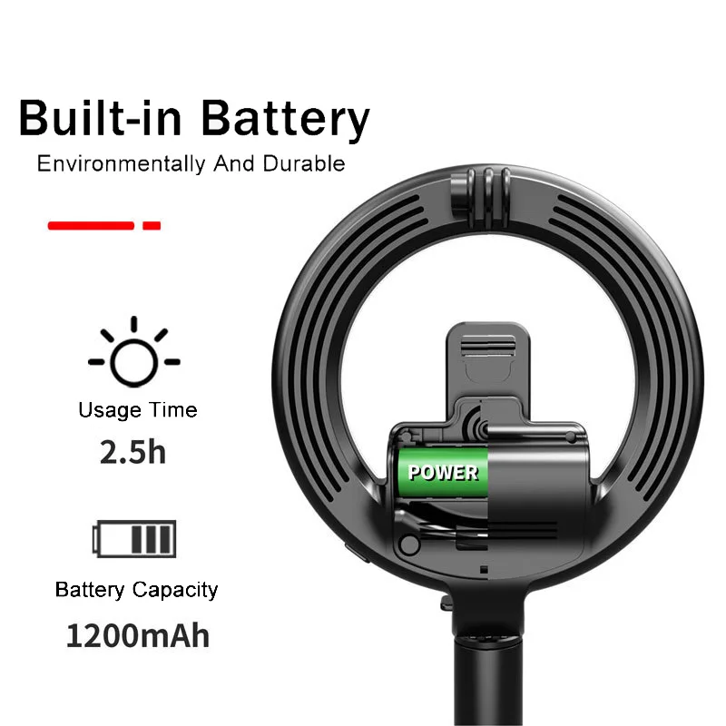 Беспроводной селфи Палка с Bluetooth светодиодный кольцо заполняющий светильник