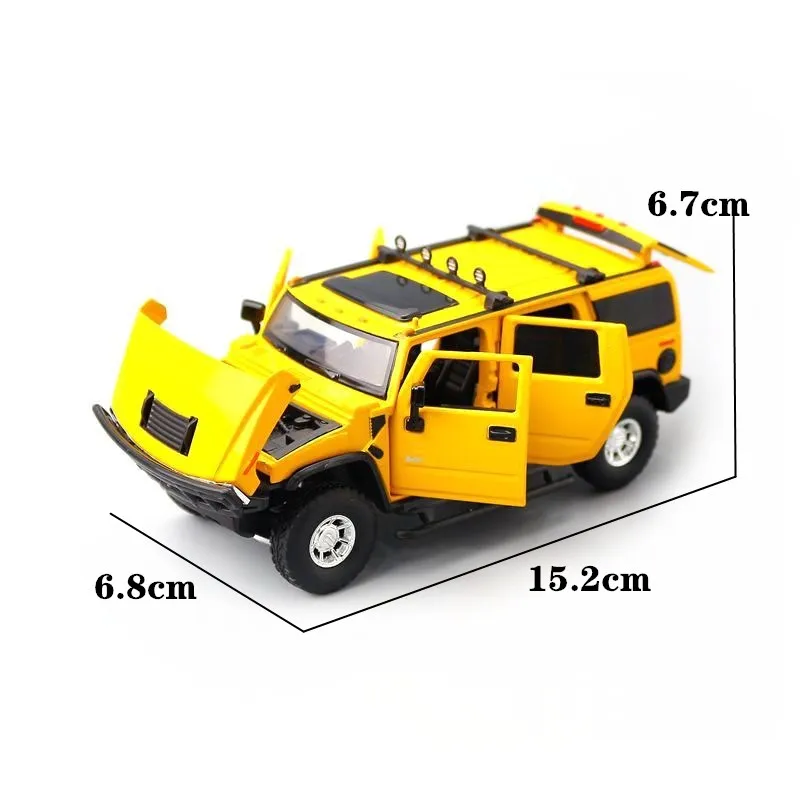 Модель Джек-фреш/литые игрушки/Масштаб 1:32/внедорожник Hummer 2008 H2 внедорожник/звук