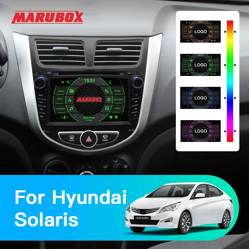 MARUBOX 7A300PX5DSP 2 Din Android 10 0 4G Оперативная память 7 &quotдля HYUNDAI Solaris 2012 2016 акцент верна