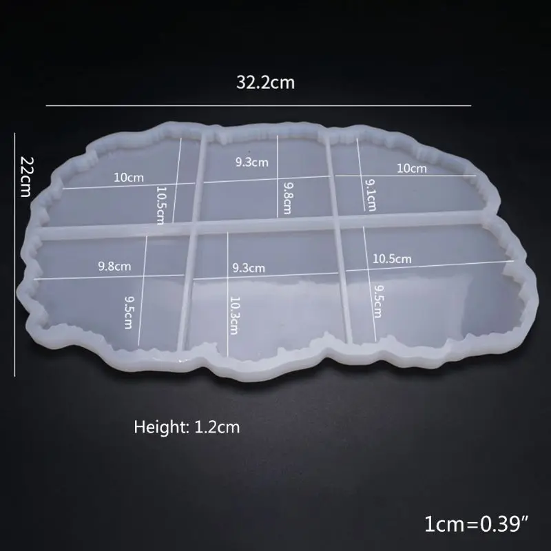 

Silicone Crystal Epoxy Resin Mold Irregular Coaster Mat Casting Mould Handmade