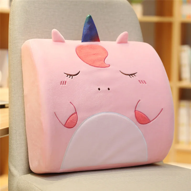 

1pc Cartton animal plush back cushion soft memory foam pillows for kids gift home decoration office nap pillows