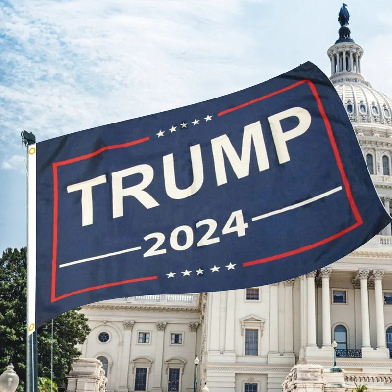 

Custom 2024 Donald Trump Election Flag 90cmx150cm 100% Polyester Trump 2024 Banner For President USA Trump Supporters