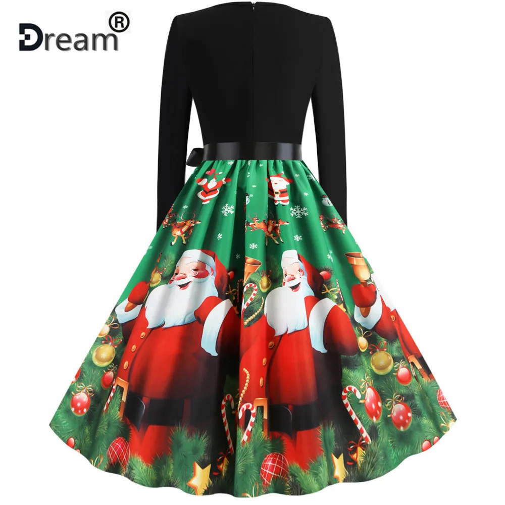 Женское платье с длинным рукавом junxi WAN черно-белое Повседневное круглым вырезом