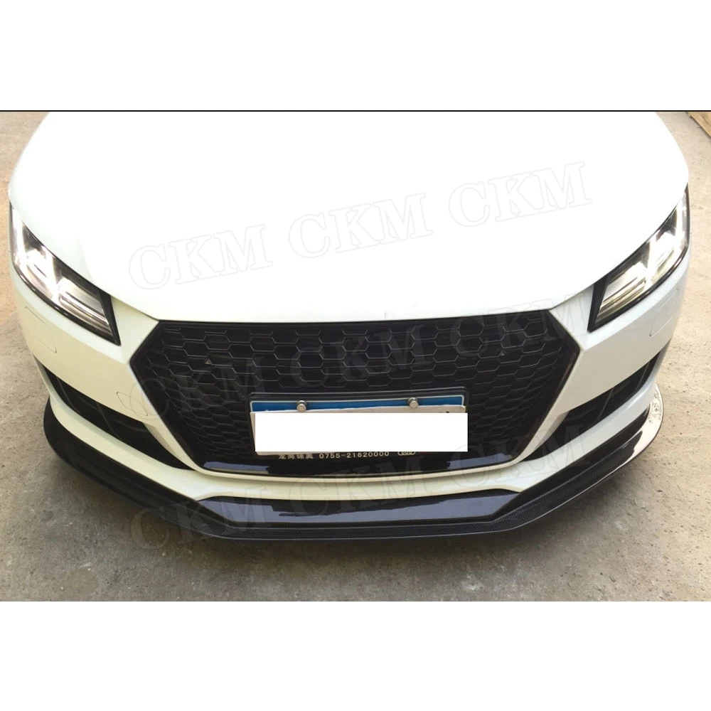 Для Audi TT углеродное волокно передний спойлер для TTS TTRS 2014 2017 BT стиль головка