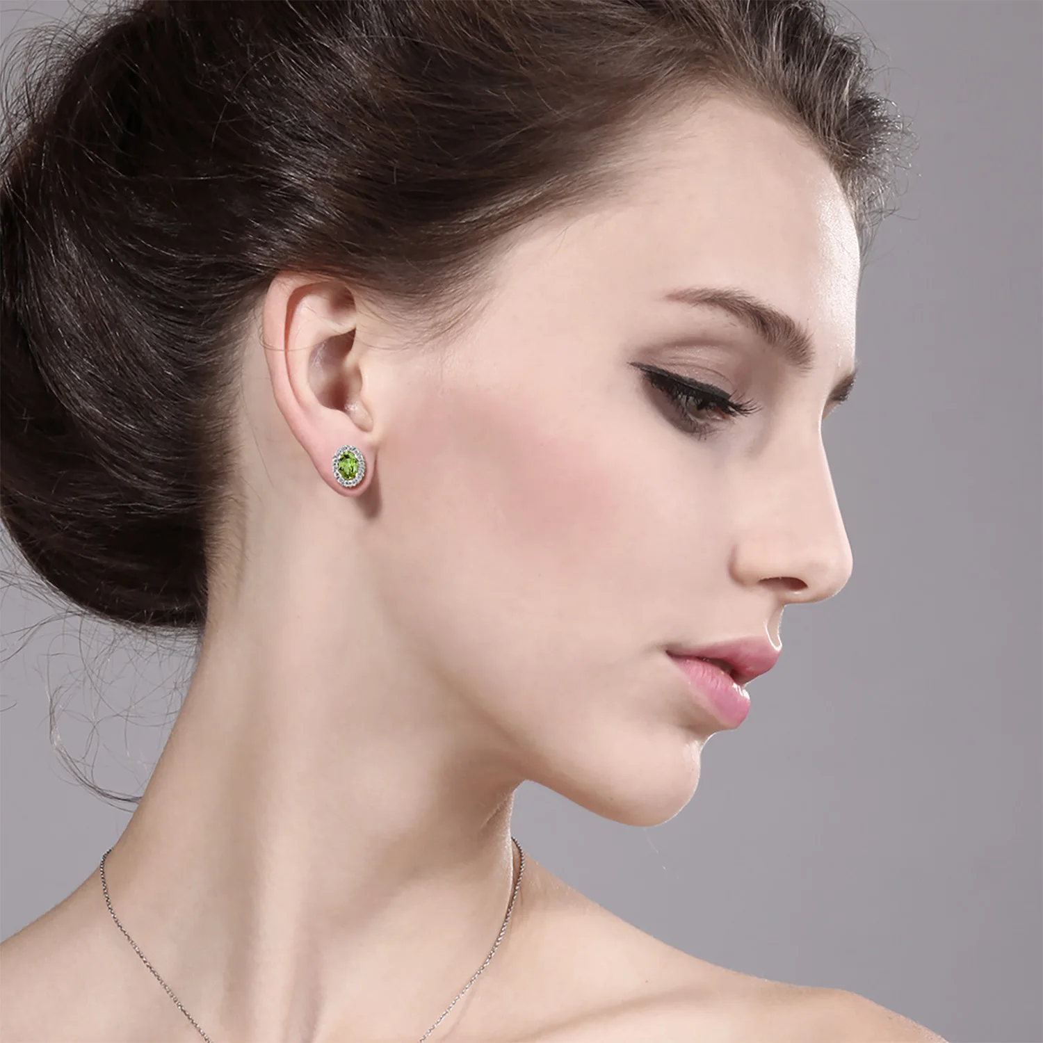 Женские серьги из стерлингового серебра 925 пробы GemStoneKing овальная натуральная