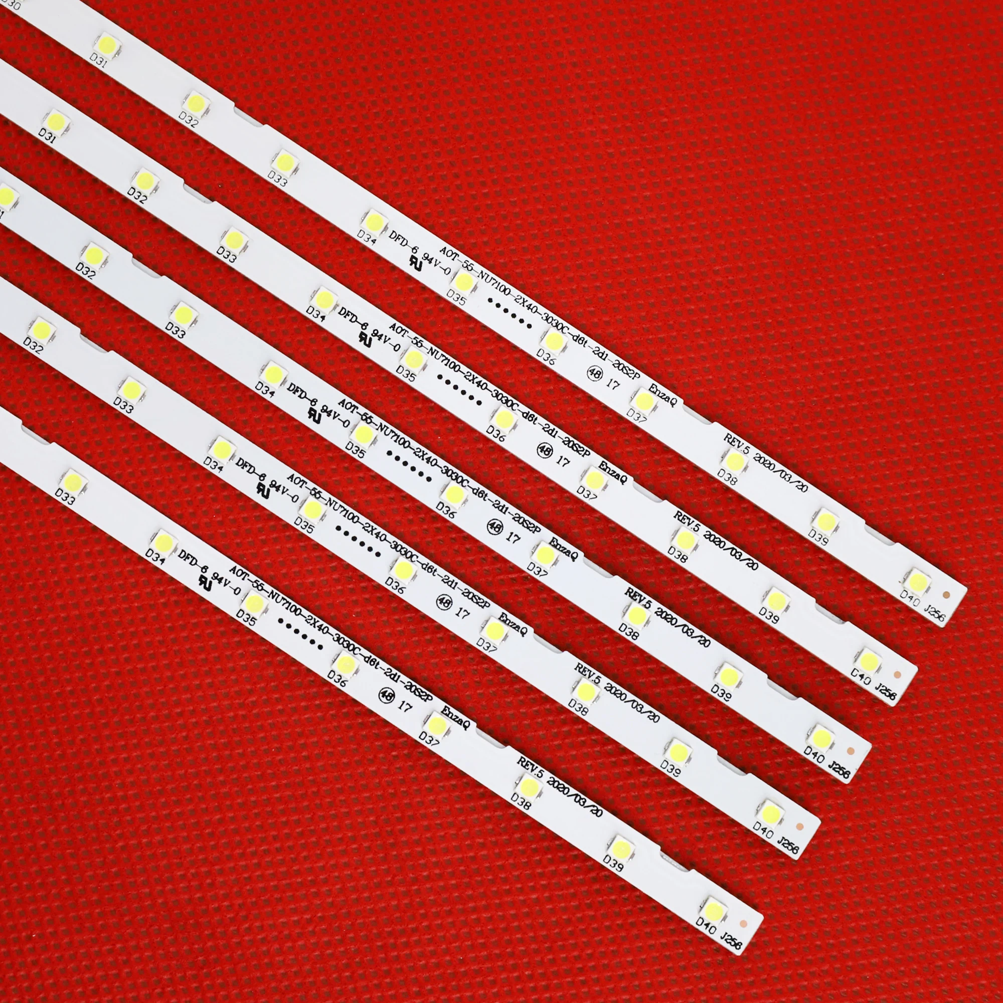 (Новый комплект) 10 шт. светодиодный подсветка полосы 40 лампа для Samusng 55 &quotТВ UE55NU7100