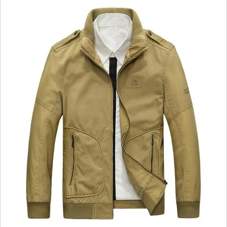 

Men's Jacket Plus 3XL size Loose cotton solid Military Men New Spring mens Casual Coats warm Military Jackets