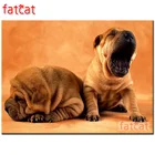 FATCAT Милая Желтая Собака 5d diy алмазная живопись полный квадрат круглая дрель Алмазная вышивка наборы рукоделие украшение для дома AE2779