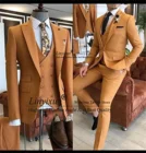 Модный Красочный Женский комплект из 3 предметов смокинг для жениха приталенный деловой костюм мужской блейзер для выпускного вечера мужской костюм