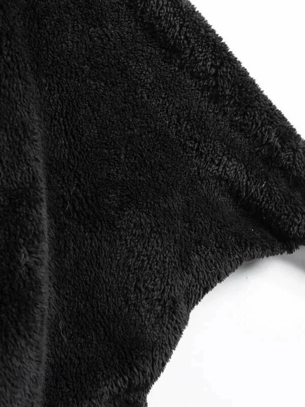 

Winter Women's Coat Hooded Thicken Women Clothing Warm Hooded Parka Jacket Black Loose Overcoat Outwear Female Fluffy Coat