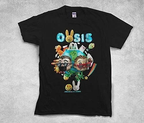 Bad Bunny TShirt & J Balvin Oasis Inspired Hip Hop Rap EDM Remix DJUnisex T shirt T-Shirts for Women Men Girl Boys Cute.