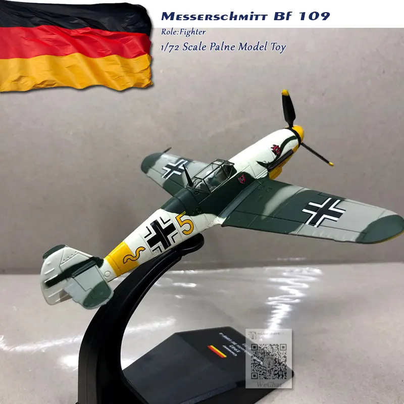WLTK 1/72 масштаб Второй мировой войны немецкий Bf-109 Me-109 истребитель литой под давлением металлический военный самолет модель игрушки для коллекции, подарок, для детей