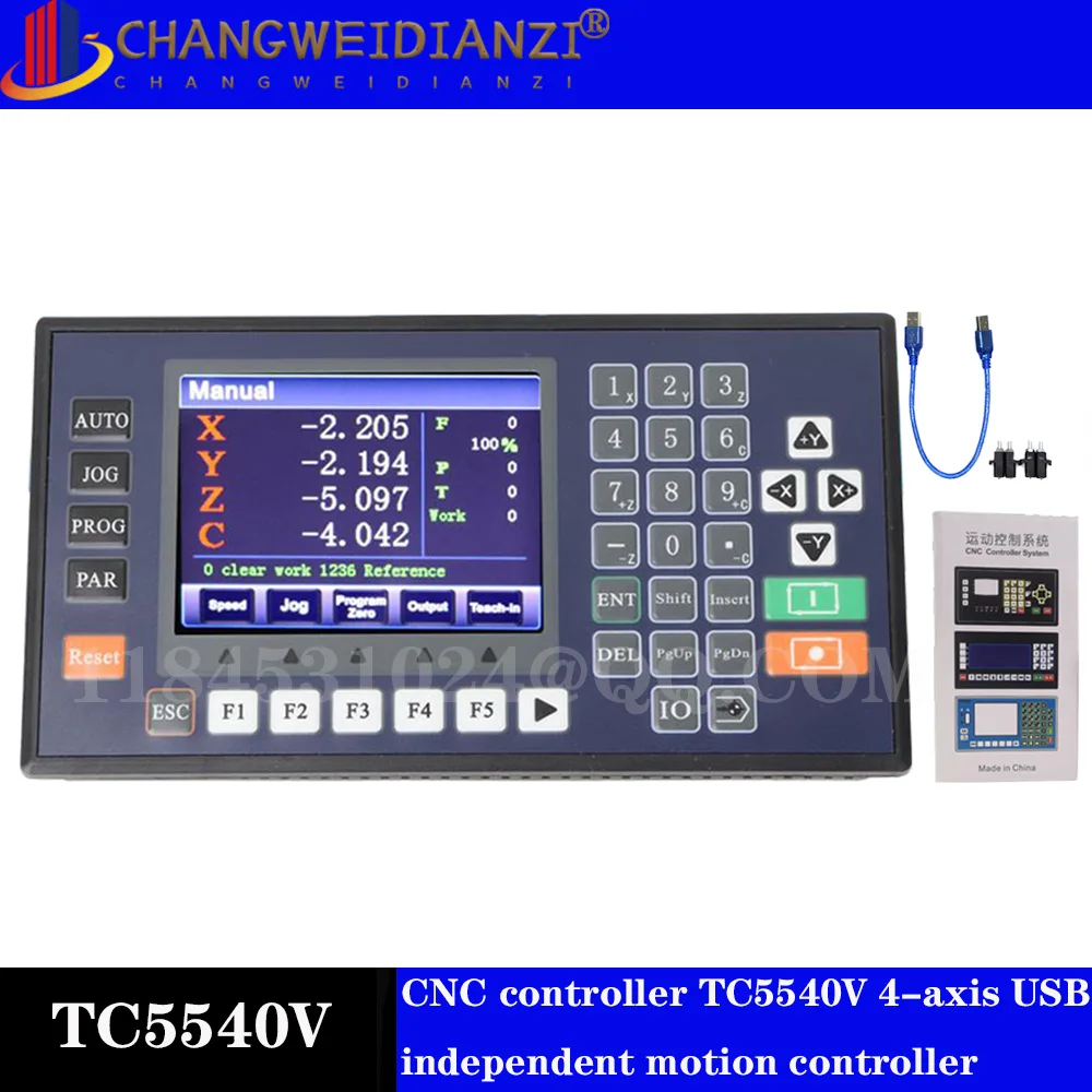 Контроллер с ЧПУ TC5540V 4-осевой USB независимый контроллер движения ЖК-дисплей
