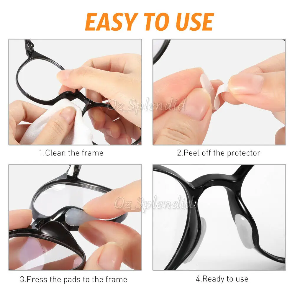 5pairs Adhesive Glasses Nose Pads Soft Silicone Nose Pads With Airbag Non-Slip White Nosepads Sunglasses Eyeglasses Accessories images - 6