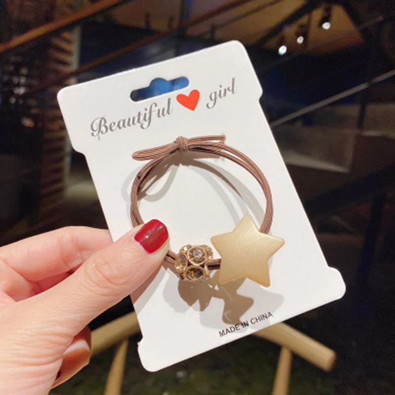 

New Hair Ring Alloy Crystal Rubber Band Fashion Temperament Small Incense Wind Head Rope Female Hair Rope Korean Version