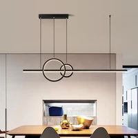 modern home decor rings chandelier nordic black design luster 220v lamps pendants ceiling for dining room kitchen table fixture
