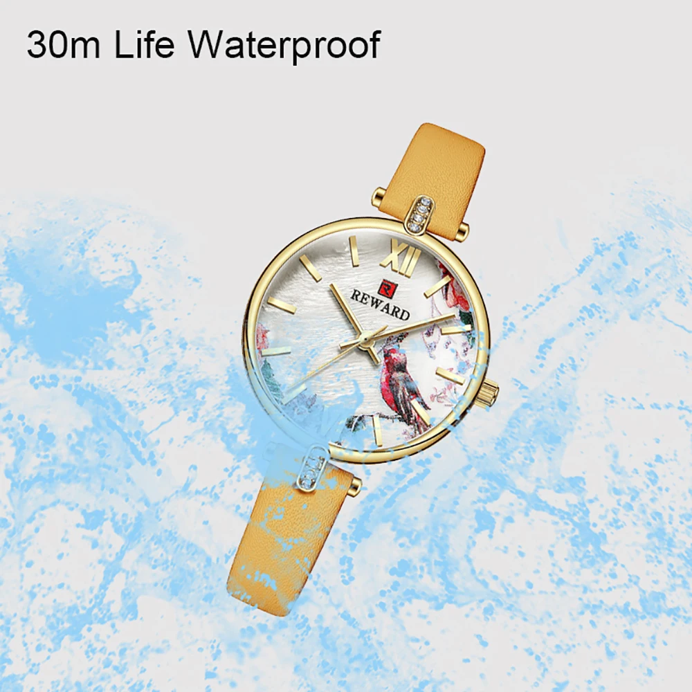 Часы наручные Relogios женские кварцевые водонепроницаемые с ремешком из