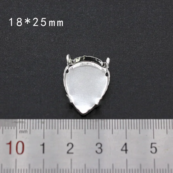 18x25mm pear 30p пустая основа установка пришивные стразы граненые хрустальные драгоценности Посеребренные пустые коготь для камня аксессуары для одежды ссылка 1 - Цвет: 18x25mm pear