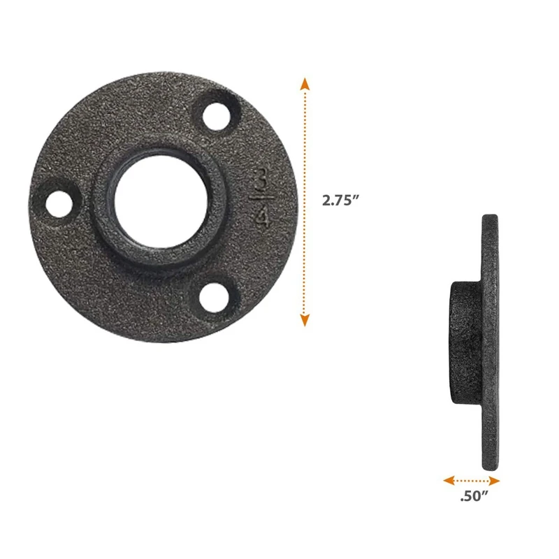 16 шт 3/4 дюймов черный пол фланец чугунные трубы фитинги наши водопроводные фланцы