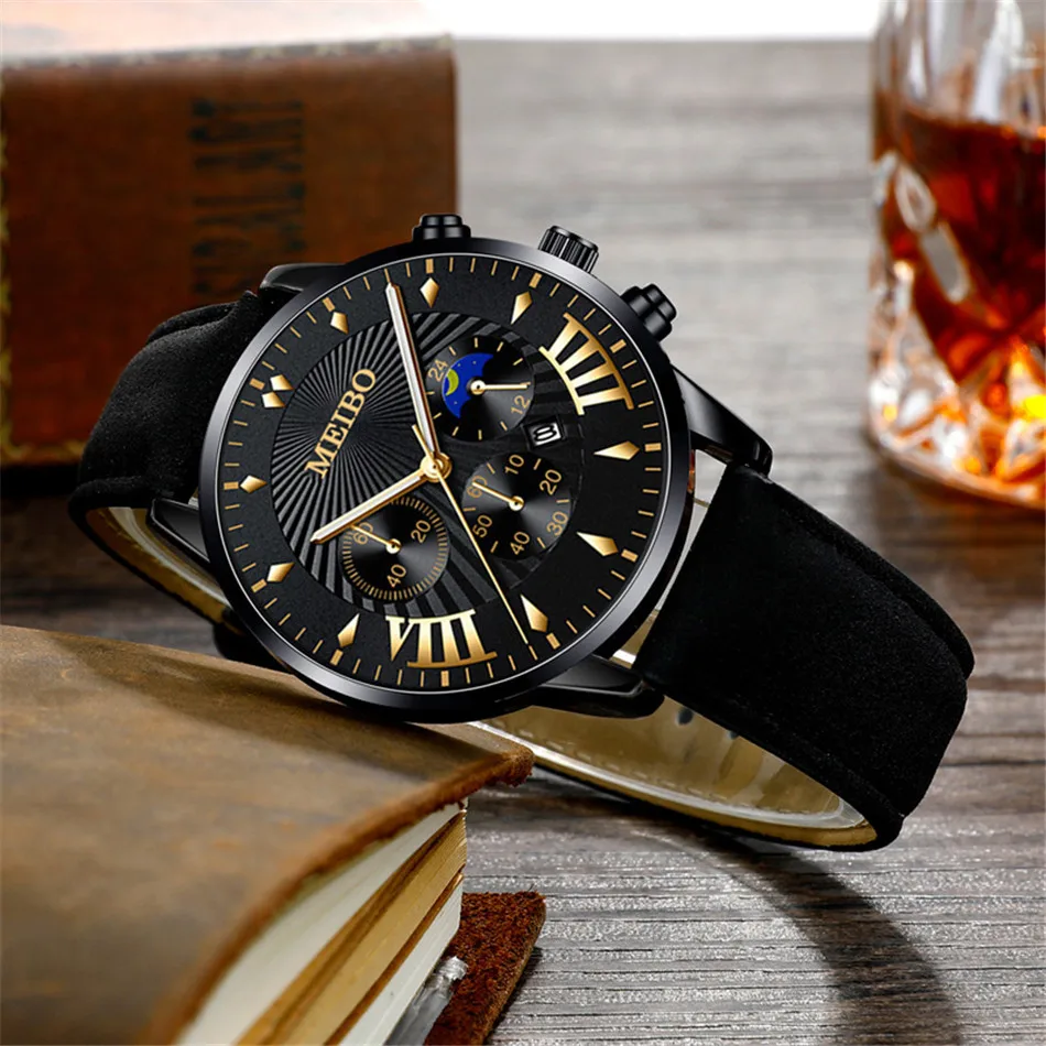 Новый хит Для мужчин часы класса люкс Нержавеющая сталь сетка календарь для