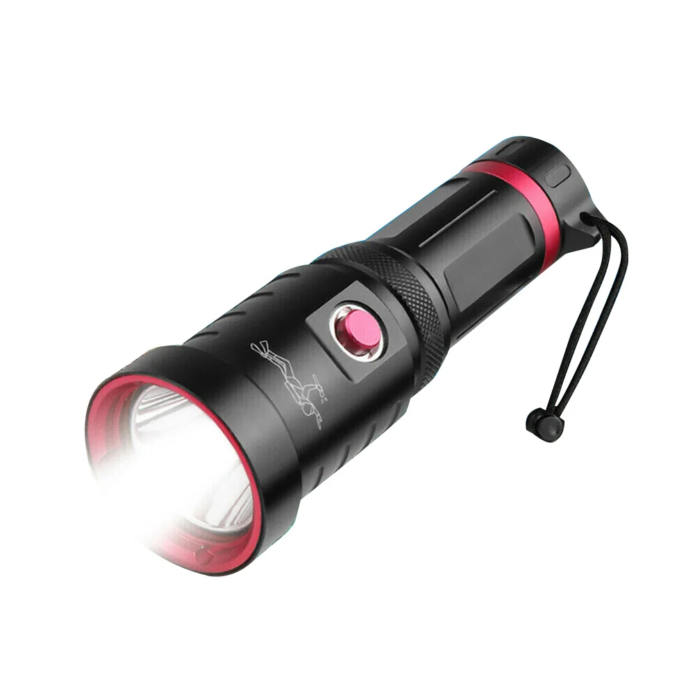 

Super Bright Diving Flashlight Battery Operated Lighting Outdoor Waterproof Aluminum Alloy Lamp Underwater Torch