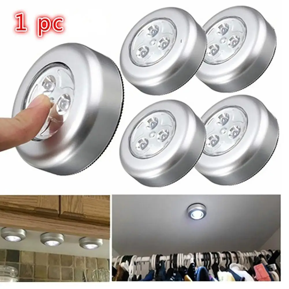 

Battery Powered Wireless Night Light Stick Tap Touch Push Security Closet Cabinet Kitchen Wall Lamp Kids