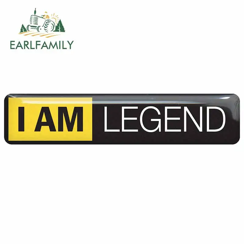 EARLFAMILY 13 см x 3 для I Am Legend Желтый Знак виниловая наклейка на машину мотоцикл