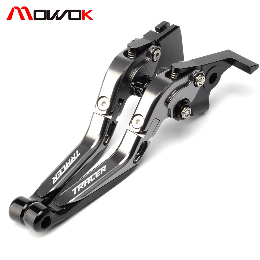Рычаги тормозной муфты мотоцикла с логотипом (трассировщик) для Yamaha MT09 FJ09 MT-07 MT 09 07