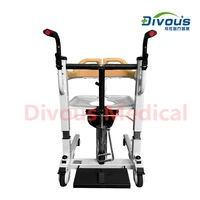 hot fashion design high quality pedal adjust height patient transfer lift elderly bath commode chair coilet wheelchair