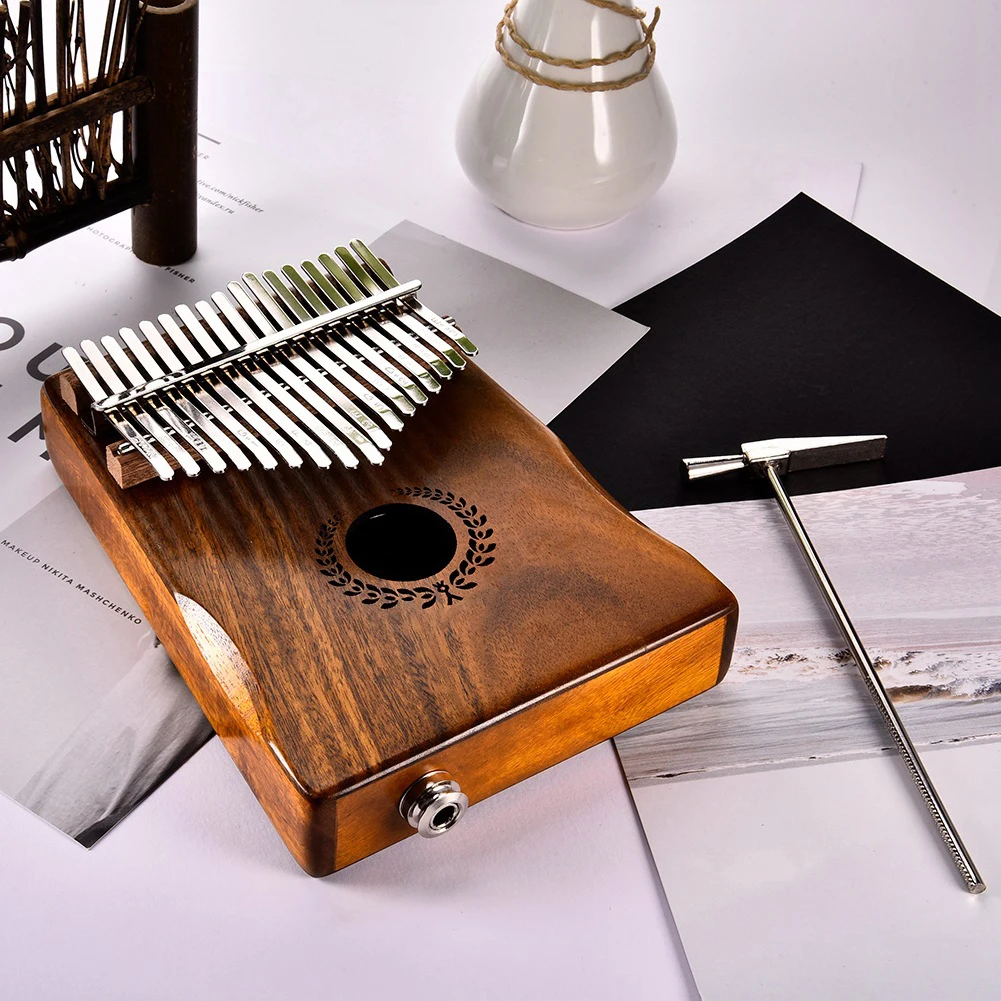 17 клавиш EQ kalimba акации большой палец пианино звено динамик электрический датчик