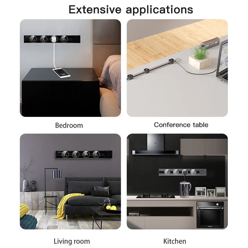 Розетка электрическая Herepow для умного дома держатель рельсовых розеток