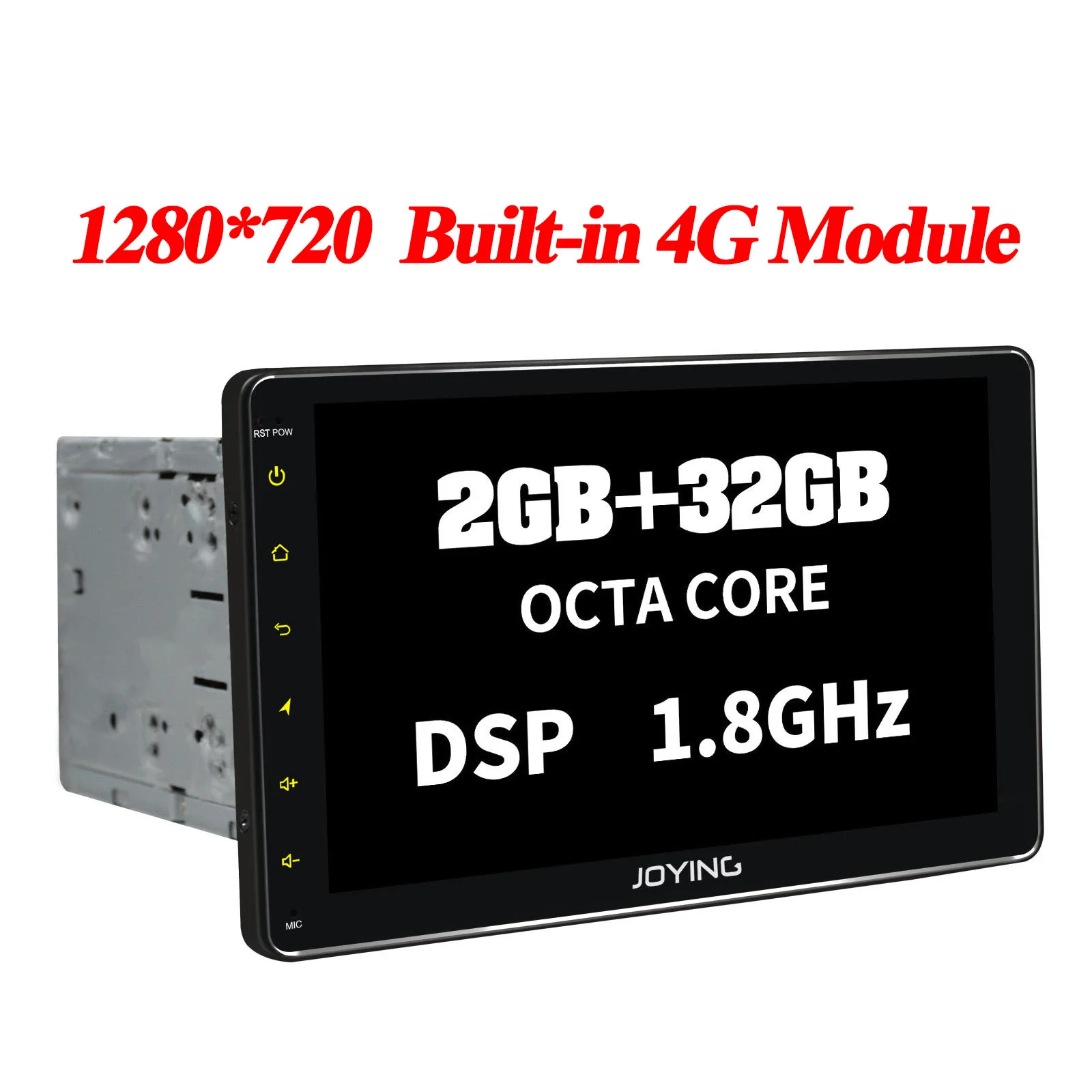 Радуясь Android 8,1 2 din Авторадио Стерео мультимедийный плеер gps Радио 10,1 ''ips HD экран головное устройство с DSP восьмиядерный 32 Гб rom - Цвет: JY-UO134N3G-H