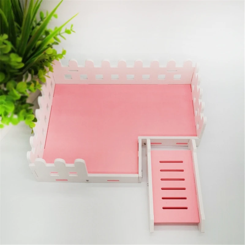 

2022 New Wood Platform Stand with Climbing Ladder for Hamster Chinchilla Gerbil Bird