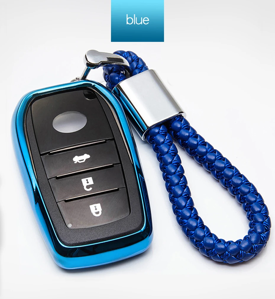 Новый мягкий ТПУ чехол для ключей + брелок Toyota Chr C hr RAV4 Land Cruiser 200 Avensis Auris Corolla Prius