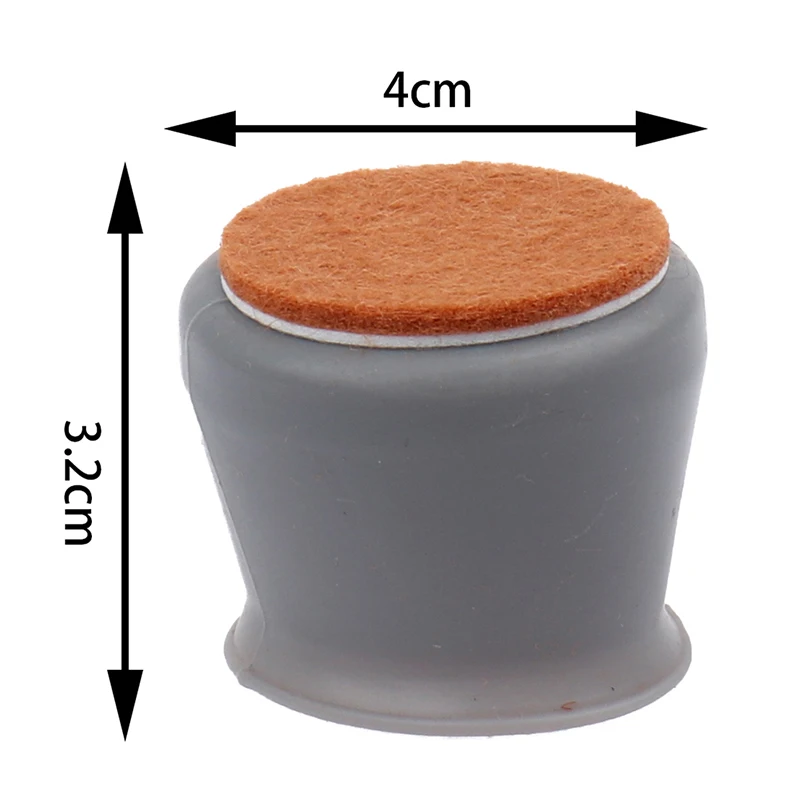

4/8PCS/SET Silicone Table Chair Leg Cover Felt Cap Pad Tension Anti-slip Cover