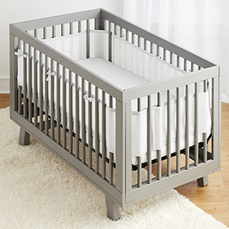 

Baby Nursery Breathable Baby Bed Bumper One-piece Crib Around Cushion Cot Protector Pillows Newborns Room Decor