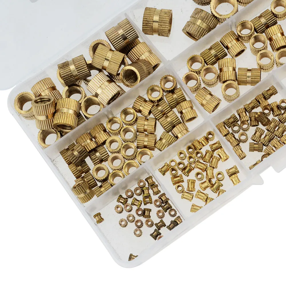 210 шт./компл. M2-M10 латунный цилиндр с накатанной головкой резьбой круглыми